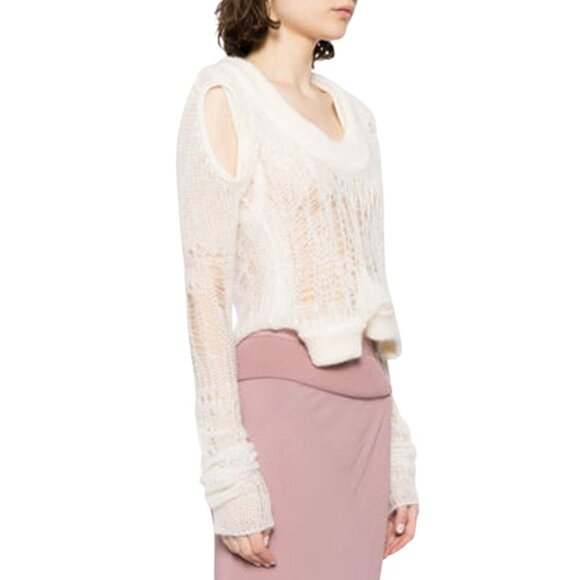 Rick Owens  Off-White Asymmetric Sweater Size M NEW - Picture 4 of 13